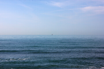 Ships in the ionian sea near the tuscany coast