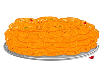jalebi Indian Sweets or Mithai Food Vector