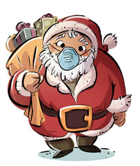Santa Claus with mask