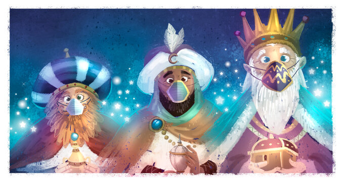 Kings of the east with mask