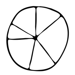 round diagram, vector element in Doodle style, coloring, isolated object
