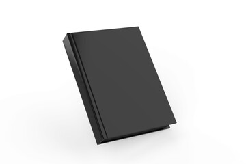Hardcover canvas book mock-Up on isolated white background, ready for design presentation, 3d illustration