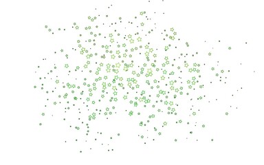 Light Green vector cover with small and big stars.