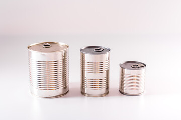 New, unlabeled aluminum cans will keep food for years.