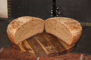 sliced bread on a board