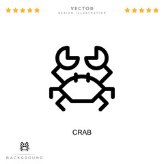Fototapeta na wymiar Crab icon. Simple element from digital disruption collection. Line Crab icon for templates, infographics and more