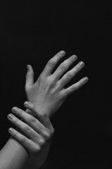 men's hands close up