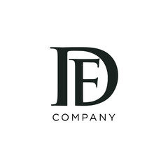 fd luxury logo design vector icon symbol circle