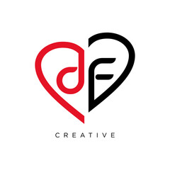 fd luxury logo design vector icon symbol circle