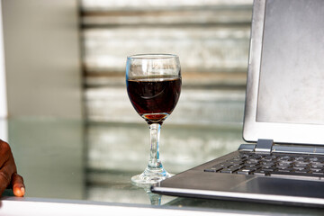 picture of a glass of red wine