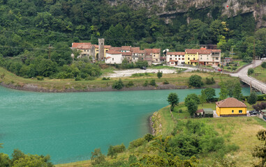 Borgo di Basso Fadalto, a small village on the road between Vittorio Veneto and Ponte nella Alpi, Italy