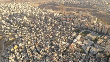 Fototapeta premium Anata refugees Camp aerial view, Jerusalem, israel,palestine