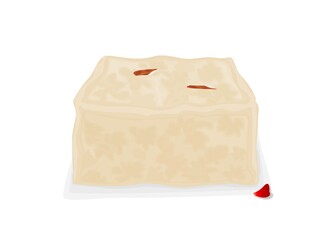 Obraz premium Kalakand Indian Sweets or Mithai Food Vector