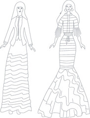 Handmade Female Fashion Design, Illustration