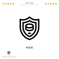 Puck icon. Simple element from digital disruption collection. Line Puck icon for templates, infographics and more