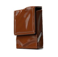 Blank white waist bag mockup lying, top and side view, 3d rendering. Empty adjust purse with zipper and strap mock up, isolated. Clear nylon bumbag for tourist accessory template.