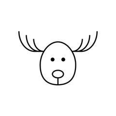 Deer icon line style simple design