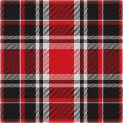 Tartan plaid pattern in red. Print fabric texture seamless. Check vector background.
