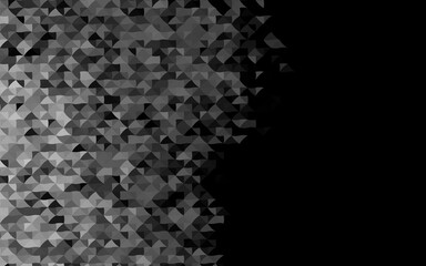 Fototapeta premium Dark Black vector cover in polygonal style.