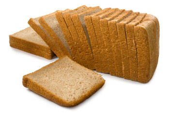  image of heap of bread on a white background