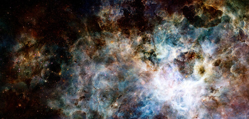 Naklejka na ściany i meble Science fiction wallpaper. Billions of galaxies in the universe. Elements of this image furnished by NASA