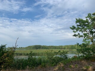 clouds over the river