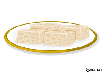 Kopra Pak indian Sweet Dish Food Vector
