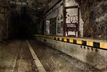 Fototapeta na wymiar an abandoned underground facility
