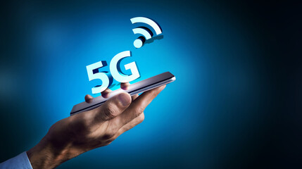 Wireless network speed evolution 5G concept