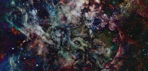 Plakat Starry deep outer space. Elements of this image furnished by NASA