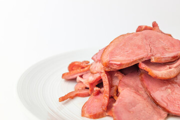 Duck meat on white background