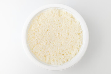 Rice rice on white background