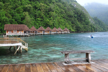 After the rain at Ora Beach Resort in Seram island, Central Maluku, Indonesia 