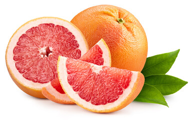 Pile of grapefruit with clipping path