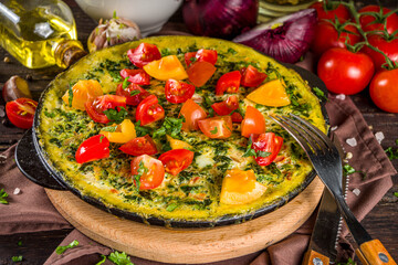 Homemade rustic style frittata