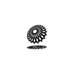 abstract floral design icon logo vector 
