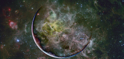 Galaxy cluster. Elements of this image furnished by NASA