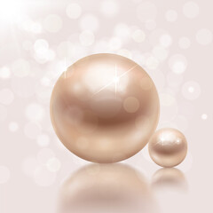 Pearl Realistic Background Composition