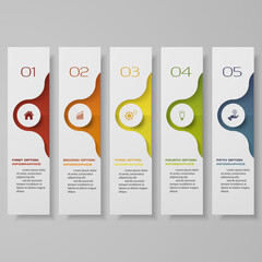 Design clean number banners template. Vector. EPS 10.	