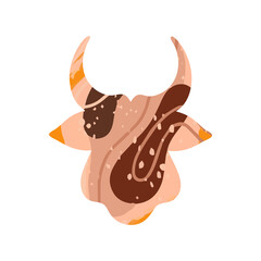 Head of a bull abstract silhouette. Symbol of 2021