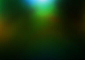 Dark Green, Yellow vector blurred and colored background.