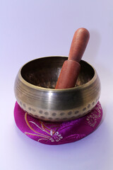 A Buddhist Tibetan singing bowl made in Nepal