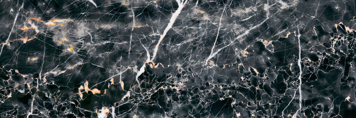Black marble stone background, natural texture