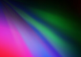 Dark Multicolor, Rainbow vector blurred shine abstract background.