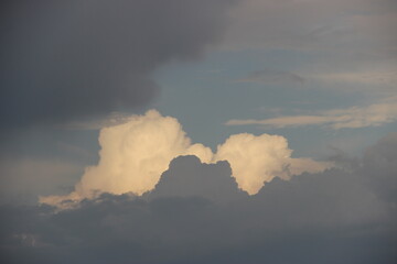 luminous clouds in cloudy weather