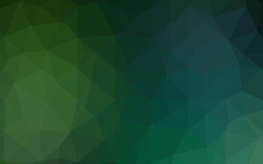 Light Green vector polygonal template.