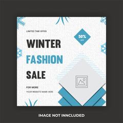 Winter fashion sale banner template