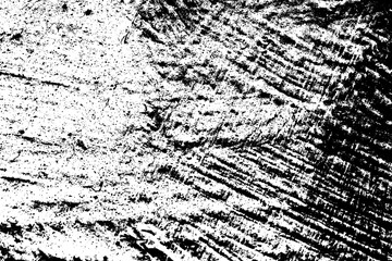 Black and white grunge texture. Black streaks of paint, ink, and dirt. Abstract monochrome background. Pattern of scratches, chips, and wear