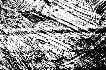 Black and white grunge texture. Black streaks of paint, ink, and dirt. Abstract monochrome background. Pattern of scratches, chips, and wear