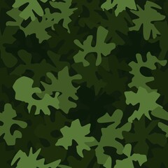 Camouflage pattern background. Classic clothing style masking camo repeat print